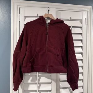 Maroon Lululemon Full Zip Scuba